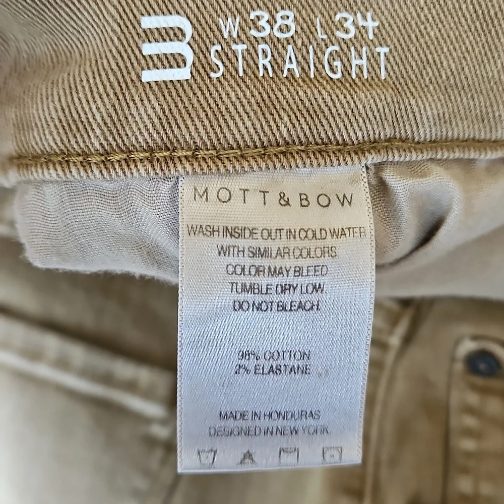 Men's Straight Fit Mercer Khaki Jeans Size 38 X 34 - Picture 5 of 9